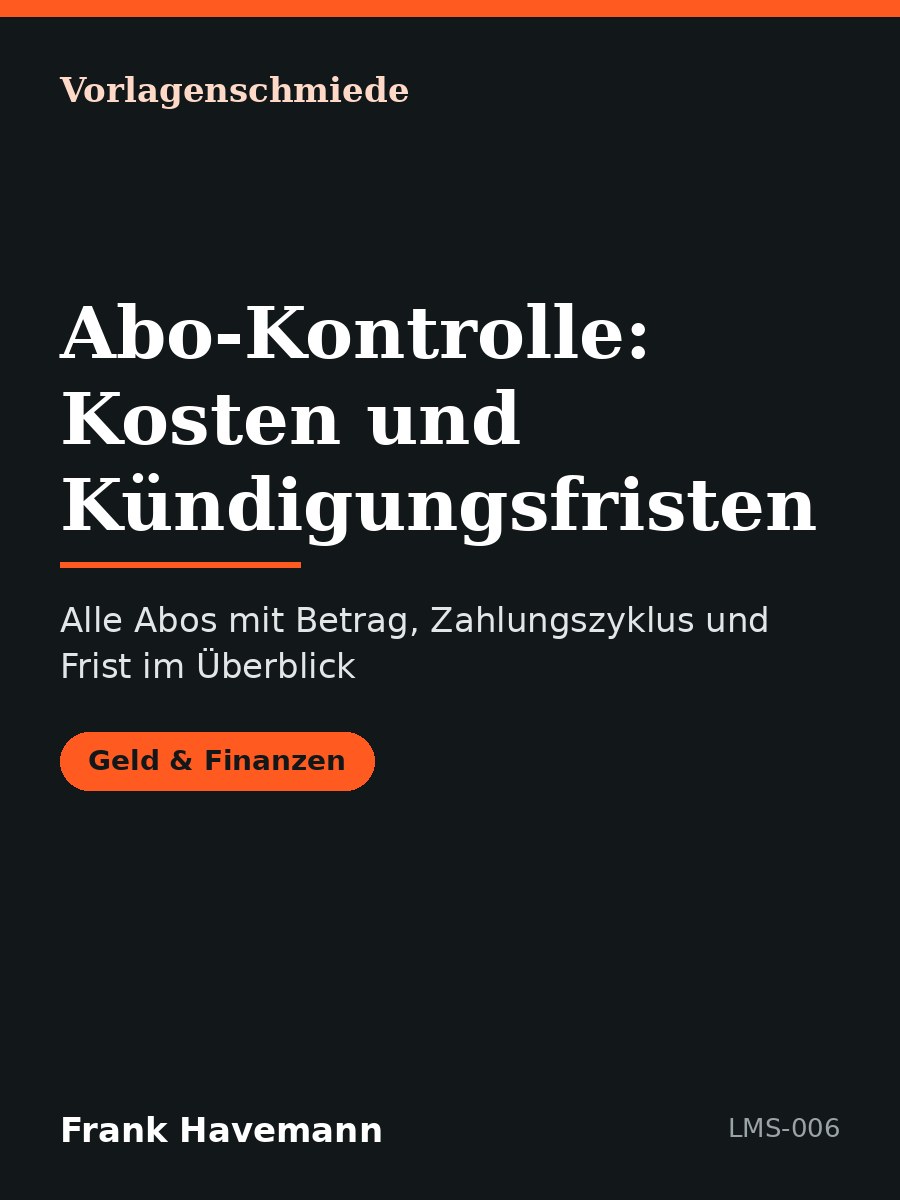Abo-Kontrolle: Kosten und Kündigungsfristen