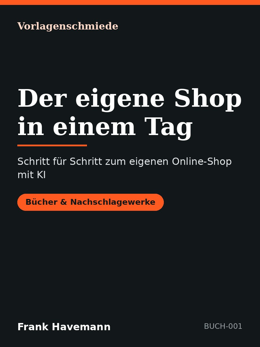 Der eigene Shop in einem Tag