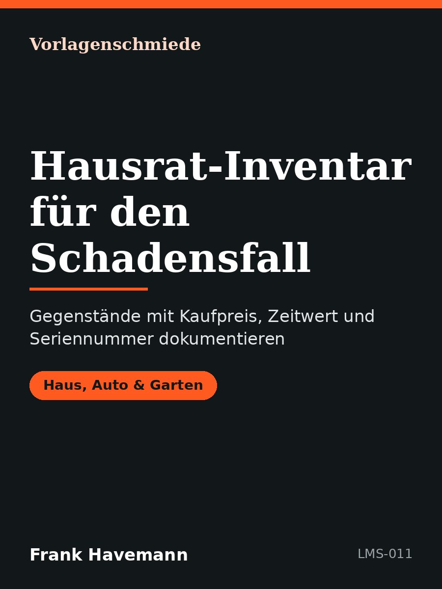 Hausrat-Inventar für den Schadensfall