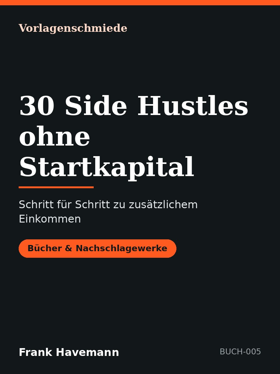 30 Side Hustles ohne Startkapital