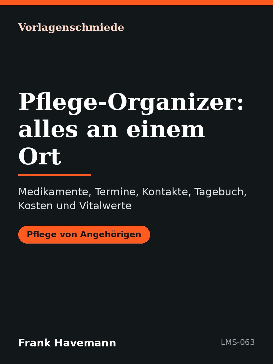 Pflege-Organizer: alles an einem Ort