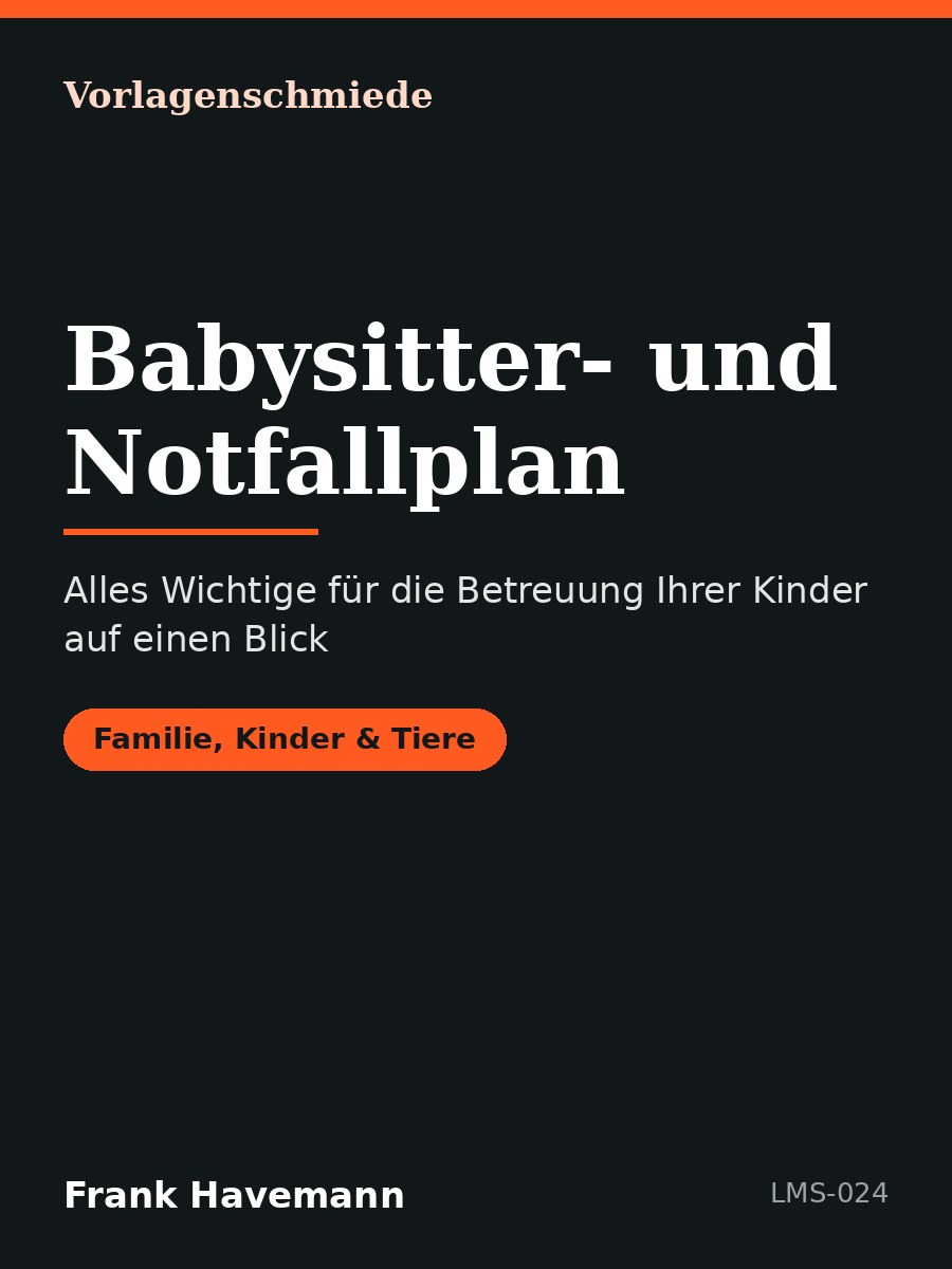 Babysitter- und Notfallplan