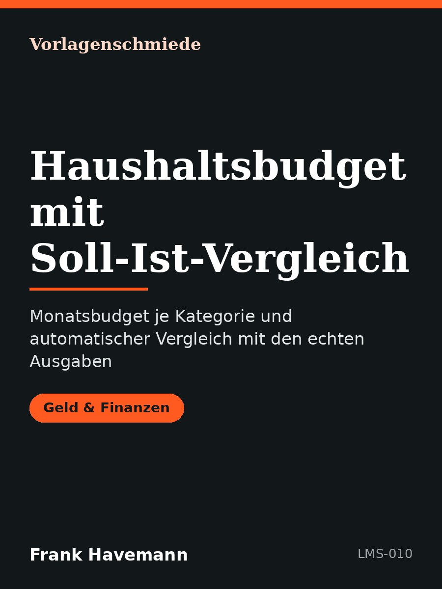 Haushaltsbudget mit Soll-Ist-Vergleich